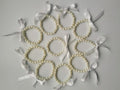 White Beads Bracelet with Bow